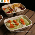 Degradable 2 Compartment Lunch Box Wholesale Packing Boxes